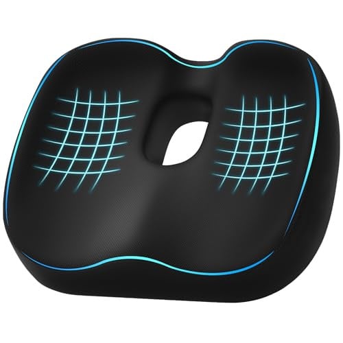 CushySide Memory Foam Donut Pillow Seat Cushion (Black) Deal
