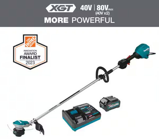 YMMV - IN-STORE | Makita XGT 40V Brushless Cordless 15 in. String Trimmer Kit + Free Chain Saw
