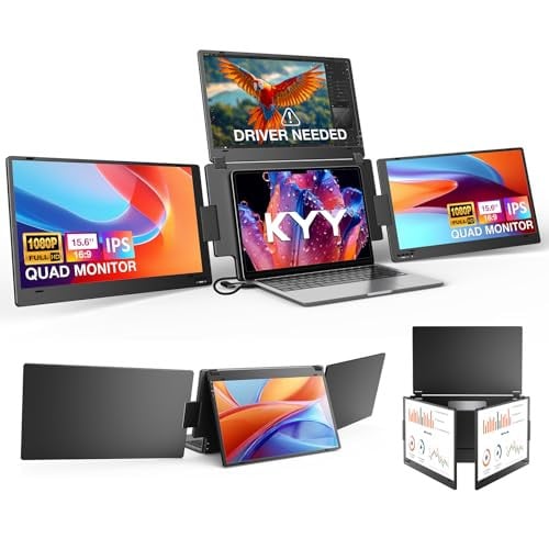 KYY Laptop Screen Extender 15.6'' 1080P Quad Portable Monitor Deal