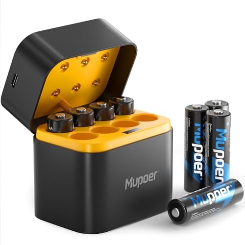 Rechargeable AA Batteries Lithium with Charger, 8 Pack 1.5V 3000mWh Deal