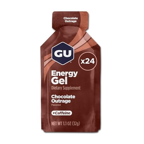 GU Energy Original Sports Nutrition Energy Gel Chocolate Outrage 24-Count 1.1-Oz