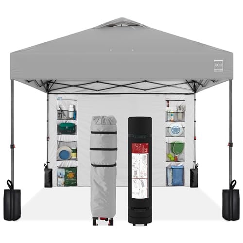 Best Choice Products 10x10ft Pop Up Canopy Tent with Sidewall Deal