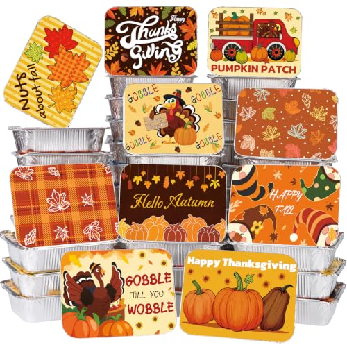 Thanksgiving Leftover & To-Go Containers with Lids 40-Pack