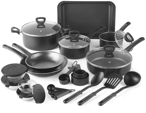 Cooks 30-Piece Aluminum Nonstick Cookware Set