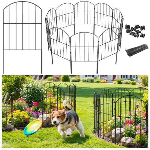 VANCASTLE Decorative Garden Fence Outdoor, 10.5ft (L) x 24in (H), 10 Panels Deal
