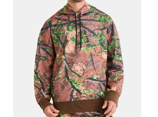 Chucky in Camo Graphic Fleece Hoodie Sweatshirt
