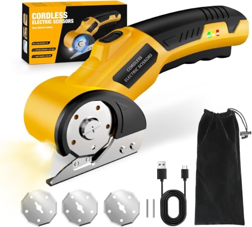 Zeleki 4V Cordless Electric Scissors with 3 Blades Deal