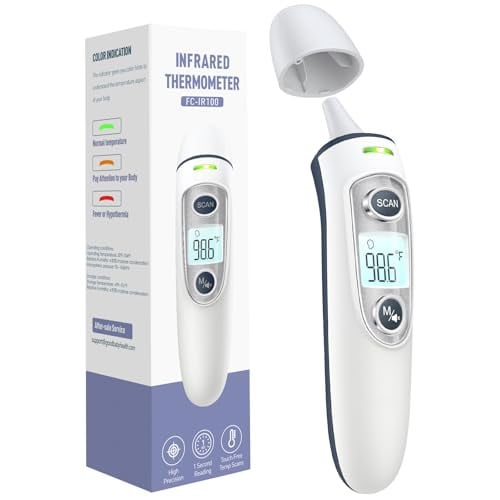 Digital Accurate Ear and Forehead Thermometer with Fever Alarm