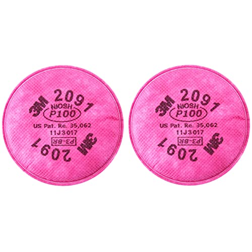 3M Particulate Filter 2-Pc (2091, P100, Pink)