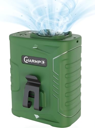 CHARMP 5000mAh Rechargeable Waist Clip Fan w/ LED & SOS Light, 5 Speeds Deal