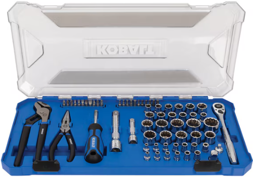 Kobalt 65-Piece Metric and Standard (SAE) Mechanics Tool Set with Hard Case Deal