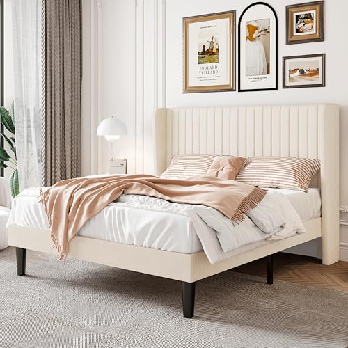 SHA CERLIN Velvet Wingback Headboard Deal