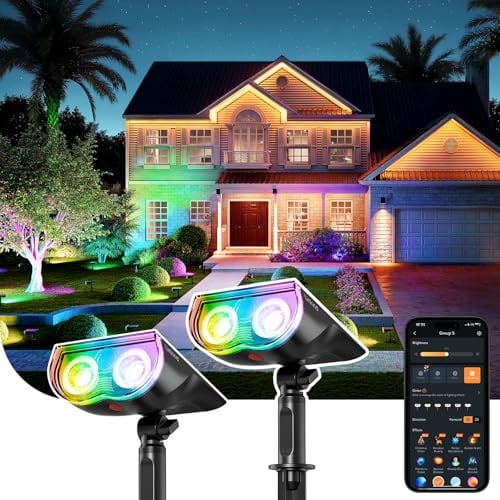 Linkind Store Smart Outdoor Solar Spot Lights 2-Pack