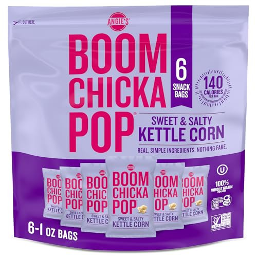 Angie's BoomChickaPop Sweet & Salty Kettle Corn Popcorn 6-Count 1-Oz Bags