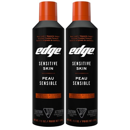 Edge Sensitive Skin Shaving Gel for Men 9.5oz 2-Pack