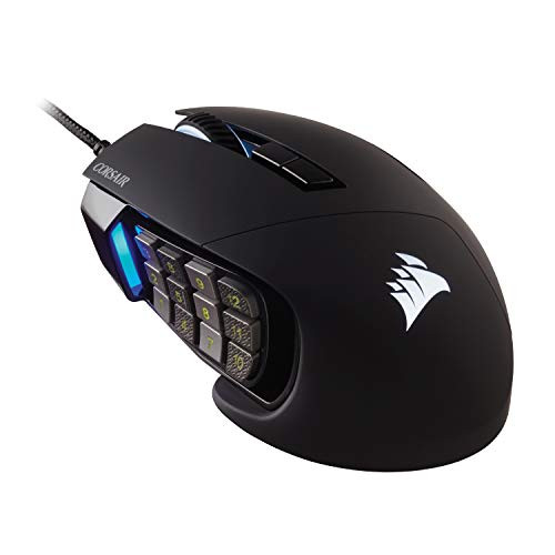Corsair Scimitar RGB Elite Wired MOBA/MMO Gaming Mouse, Black