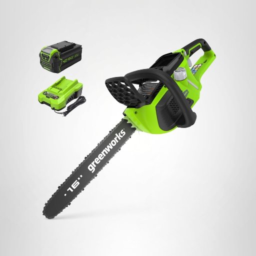 Greenworks 40V 16" Cordless Brushless Chainsaw with 4.0 Ah Battery
