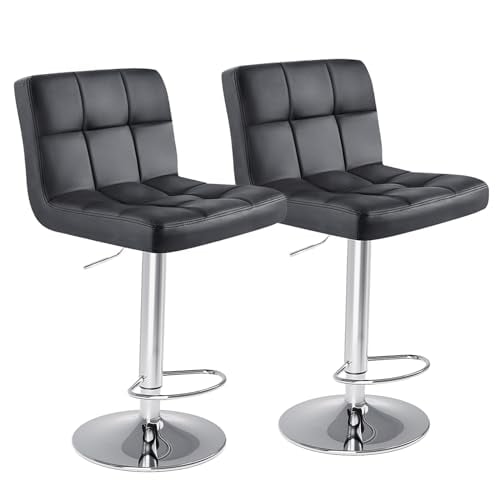 DUMOS Set of 2 Counter Height Bar Stools 24 Inch Saddle Bar Chairs Deal