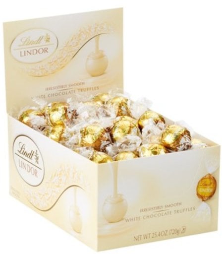 Lindt Lindor White Chocolate Candy Truffles 60-Count