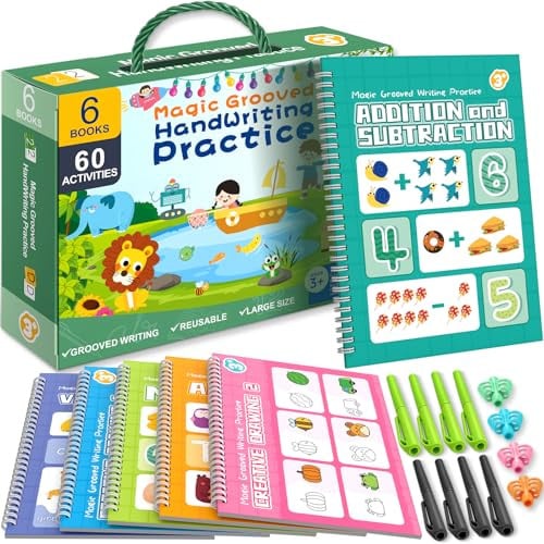 Magic Grooved Writing Practice Book for Kids Ages 3-8 with Disappearing Ink Deal