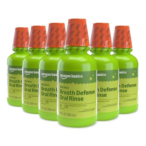 6-Pack Amazon Basics Breath Defense Oral Rinse 10-Oz Deal
