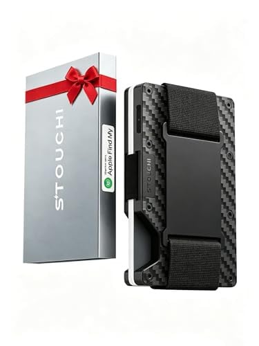 Stouchi Built-In Apple Find My RFID Blocking Slim Metal Wallet w/ Cash Strap (Black) Deal