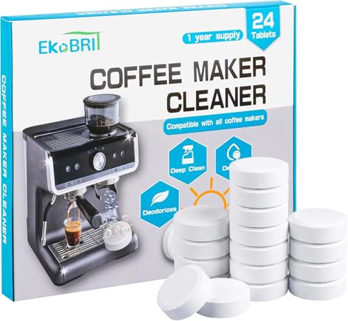 EKoBRIT Coffee Machine Cleaner & Descaler Tablets 24-Count Deal
