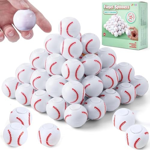 Baseball Fidget Spinners 36-Pack