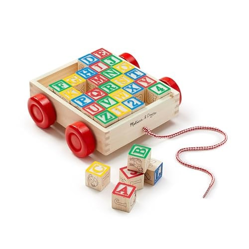 Melissa & Doug Classic ABC Wooden Block Cart Deal