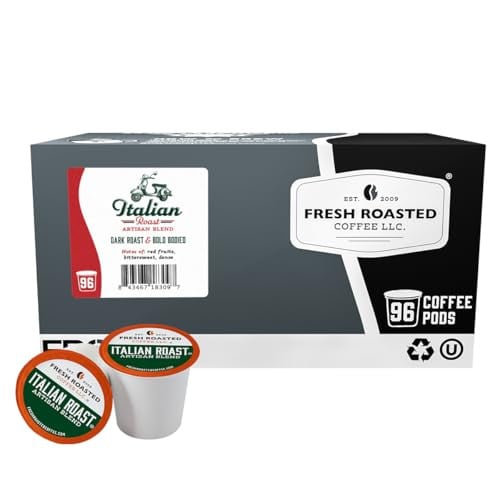 96 Count Fresh Roasted Coffee Italian Roast Dark Coffee K-Cup Pods for Keurig Brewers Deal