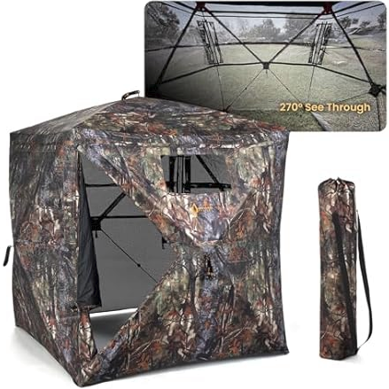 Arrowhead Outdoor 2-3 Person Camo Portable Hunting Blind 270 Degree See-Through