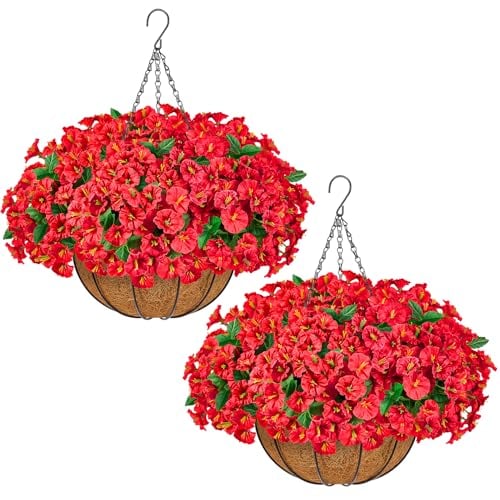 Artificial Hanging Flower Baskets 2-Pack Deal