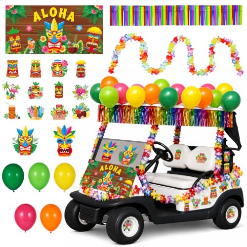 39Pcs Tiki Parade Golf Cart Decorations Kit