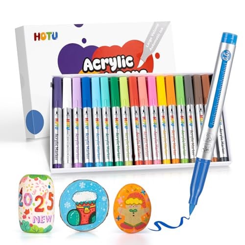 High Opacity Acrylic Paint Markers 18-Pack