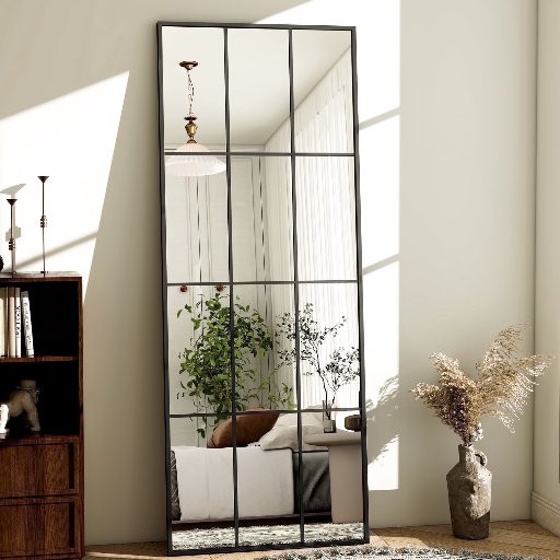 BEAUTYPEAK 65"x 23" Rectangular Full Length Windowpane Mirror Deal