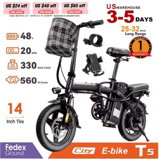 TERROSOR T5 14" 560W Folding Electric Bike Deal