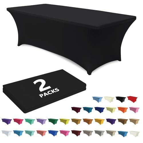 ABCCANOPY Black Spandex Table Cover 2-Pack 6 FT Deal