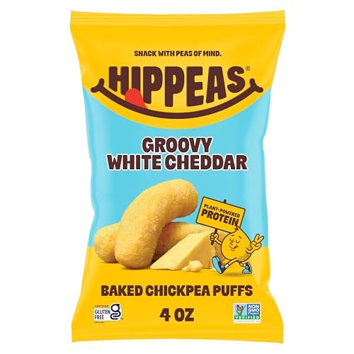 HIPPEAS Chickpea Puffs Groovy White Cheddar 4-Oz