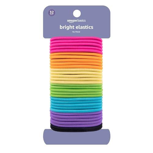 Amazon Basics Hair Elastics 32-Count