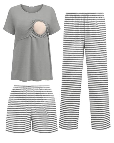 3 Piece Nursing Pajamas Set