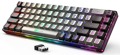 GEODMAER 65% Rechargeable LED Backlit Wireless Gaming Keyboard