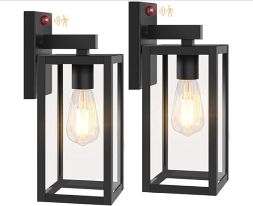 Beslowe 13" Motion Sensor Outdoor Wall Lights 2-Pack