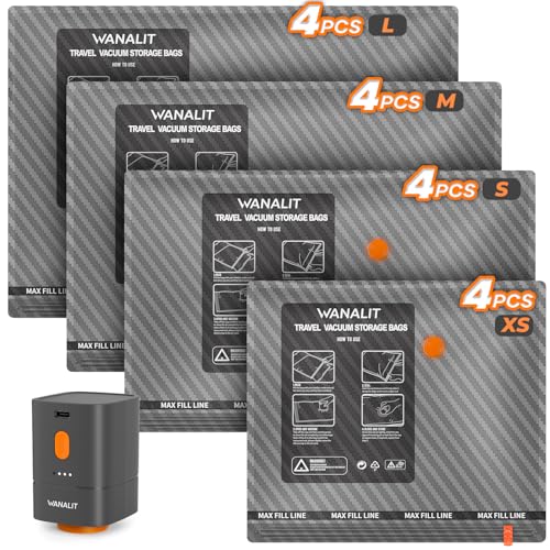 16-Pack Vacuum Storage Bags for Travel with Wireless Pump Deal