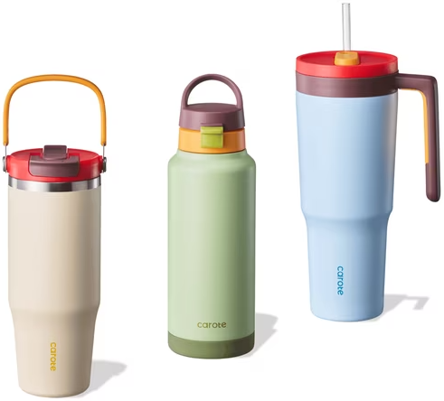 Carote 3-Pack Insulated Stainless Steel Water Bottle Set (40oz & 2 x 32oz) Deal