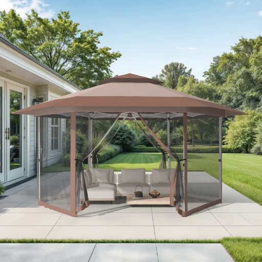 Vitarpatio Vita 13' x 13' Pop-Up Gazebo Outdoor Canopy Shelter with Mesh Netting Deal