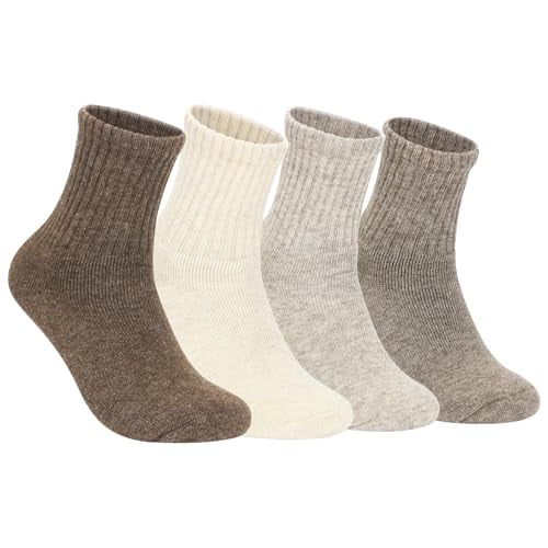 Premium Wool Quarter Crew Socks Unisex Thermal Thick