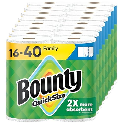 Bounty Quick Size Paper Towels Family, 8 Family Rolls Deal