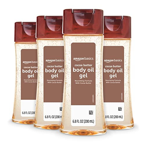 Amazon Basics Body Oil Gel with Cocoa Butter 4-Pack