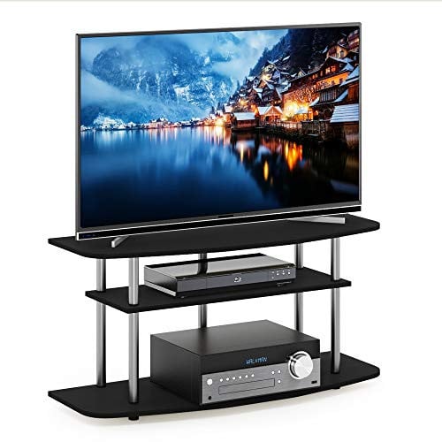 TV Stand for TV Size up to 43 Inch, 3-Tier, Black Oak Deal
