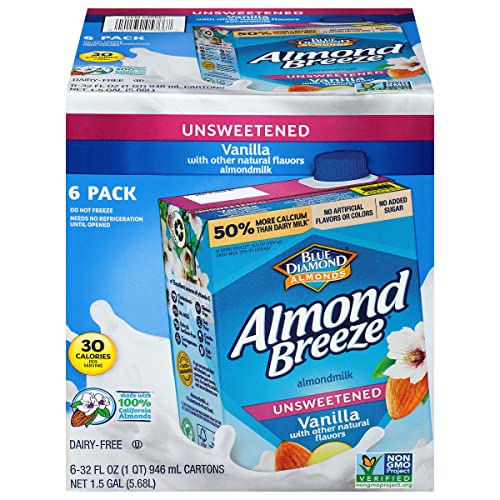 Almond Breeze Dairy Free Almondmilk 6-Pack 32-Oz (Unsweetened Vanilla)